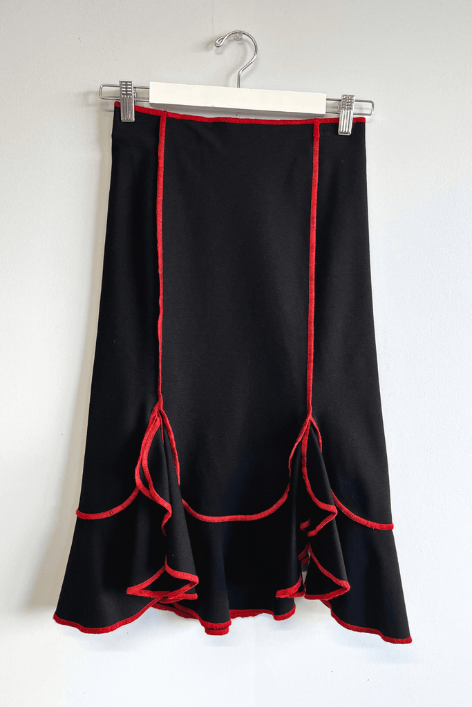 Eliza Faulkner Designs Inc. Pants S Sample Camilla Skirt Black and Red