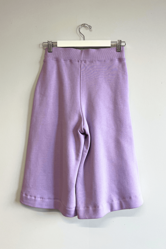 Eliza Faulkner Designs Inc. Pants S Sample Fleece Short Lilac Cotton