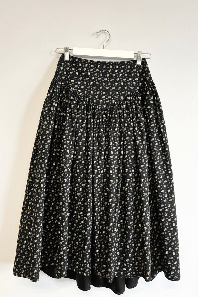 Eliza Faulkner Designs Inc. Pants S Sample Lucille Skirt Black Floral