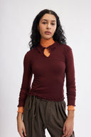Eliza Faulkner Designs Inc. Piper Top Oxblood