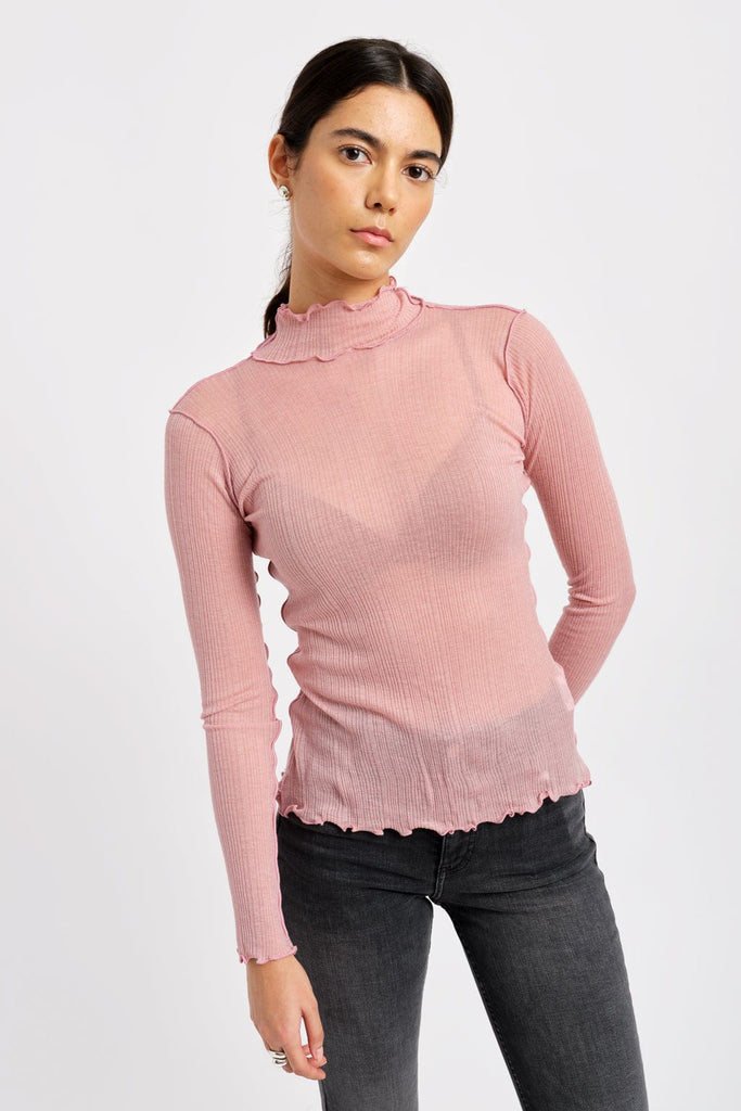 Eliza Faulkner Designs Inc. Shirts & Tops Jane Longsleeve Turtleneck Pink