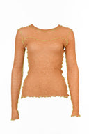 Eliza Faulkner Designs Inc. Shirts & Tops x-small Pre-loved Delia Top Camel and Green - Size XS