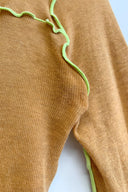 Eliza Faulkner Designs Inc. Shirts & Tops x-small Sample Camel and Green Delia Top