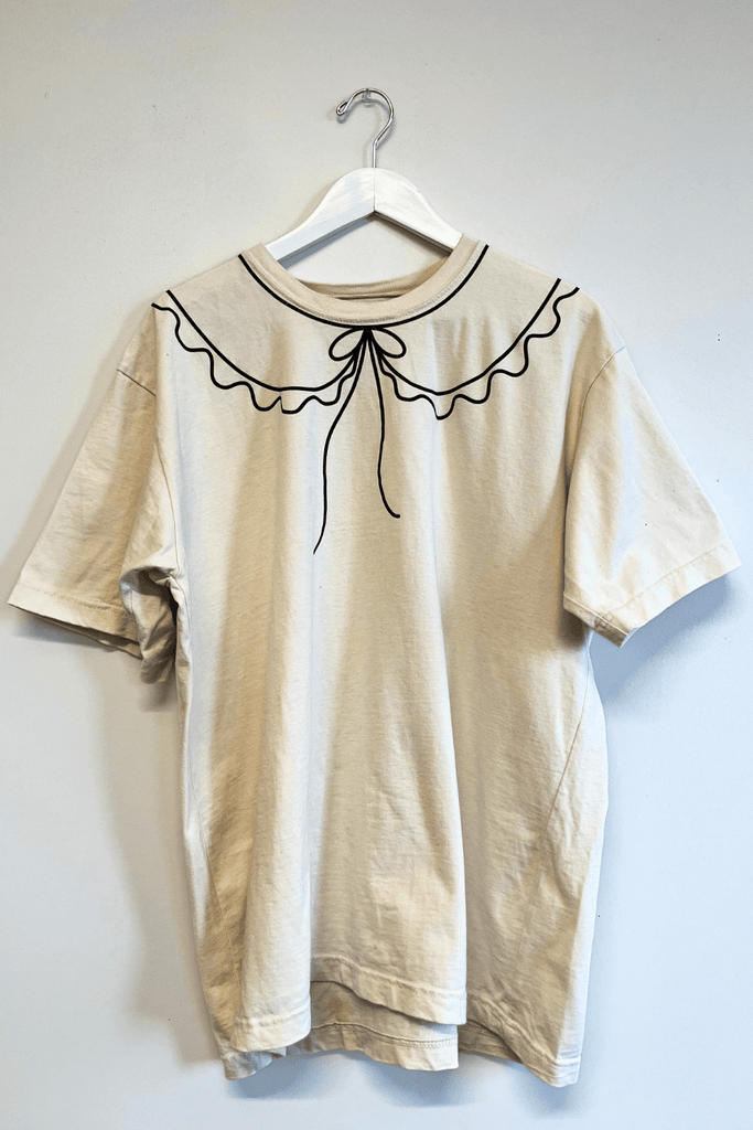 Eliza Faulkner Designs Inc. Shirts & Tops XS/S Sample Trompe l'oeil Tee Beige