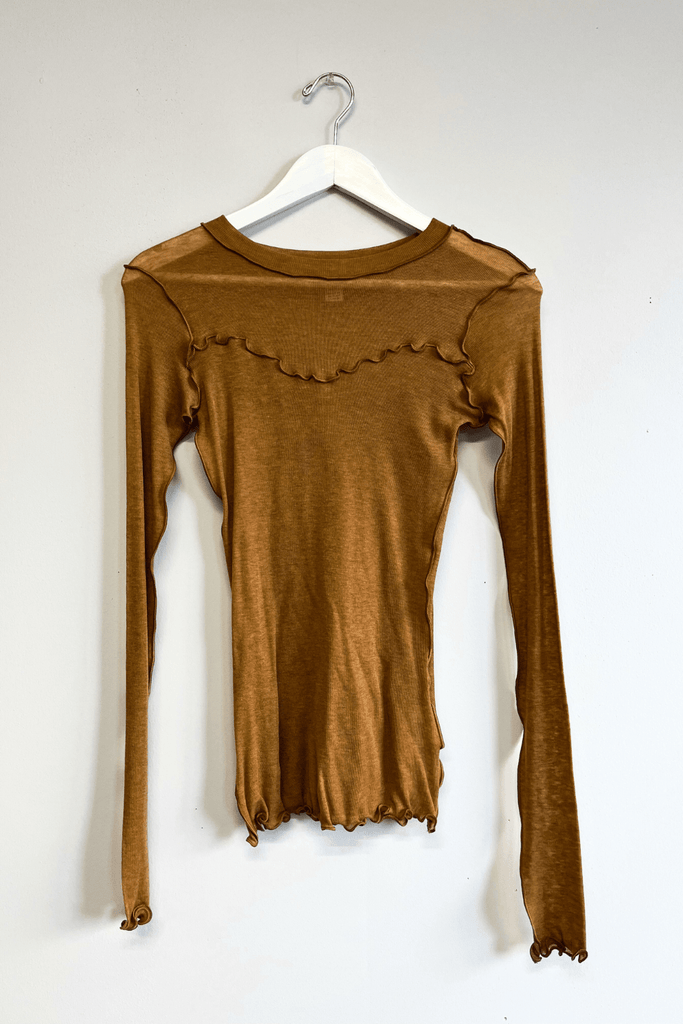 Eliza Faulkner Designs Inc. Shirts & Tops XS Sample Delia Shirt Camel