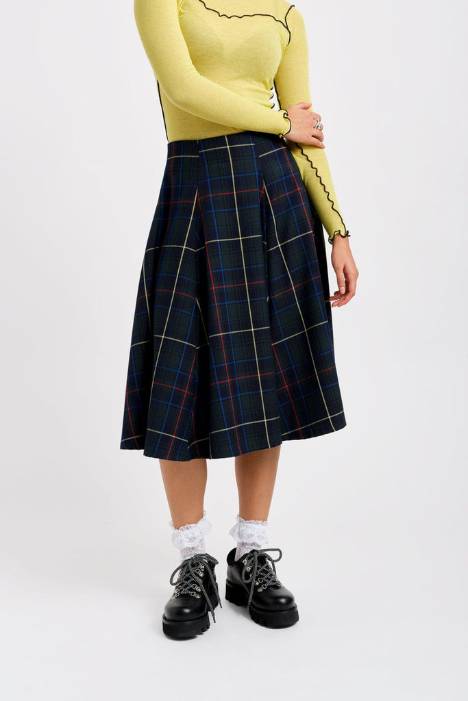 Eliza Faulkner Designs Inc. Skirts Berkley Skirt Green Plaid