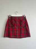 Eliza Faulkner Designs Inc. Skirts Medium Pre-loved Tate Mini Skirt Red Plaid - Size M