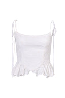 Eliza Faulkner Designs Inc. Small Pre-loved Candy Corset White Eyelet - Size S