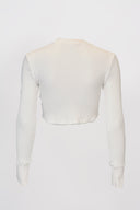 Eliza Faulkner Designs Inc. Small Pre-loved Yuri Waffle Top White - Size S