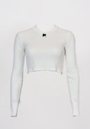 Eliza Faulkner Designs Inc. Small Pre-loved Yuri Waffle Top White - Size S