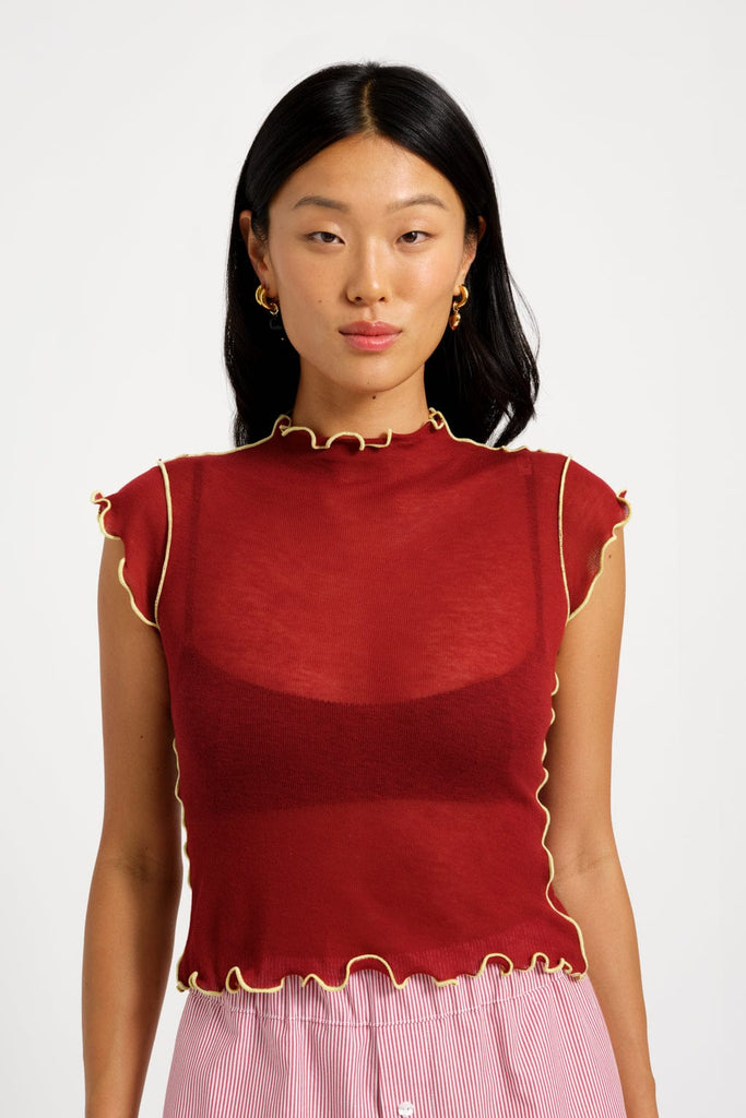 Eliza Faulkner Designs Inc. Tops Candice Top Red