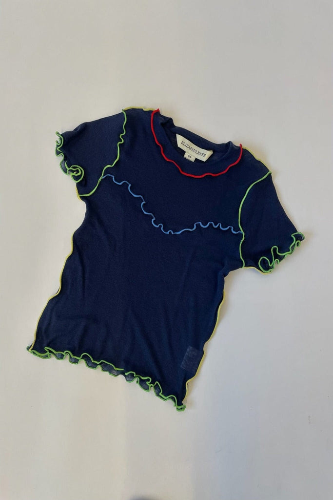 Eliza Faulkner Designs Inc. Tops Gigi Baby Tee Navy & Multi