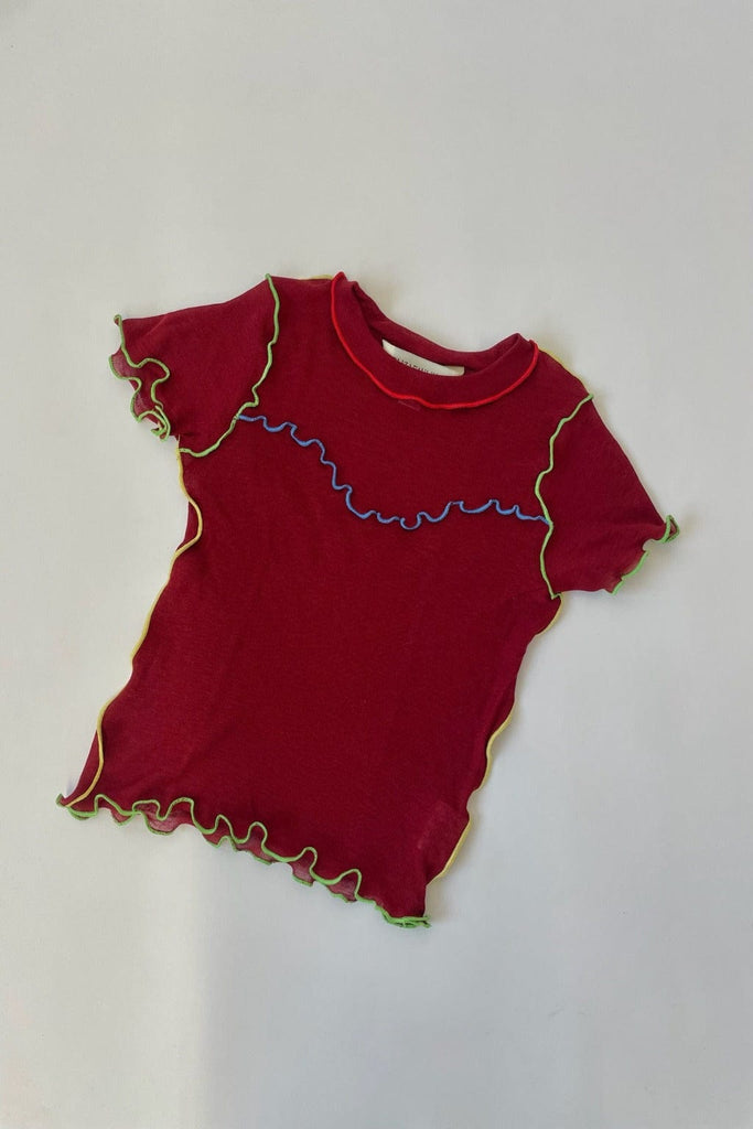 Eliza Faulkner Designs Inc. Tops Gigi Baby Tee Red & Multi