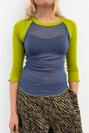 Eliza Faulkner Designs Inc. Tops Robin Top in Slate and Lime