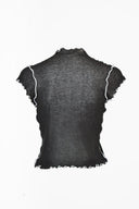 Eliza Faulkner Designs Inc. X-Large Pre-loved Candice Top Black with White - Size XL