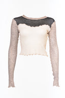 Eliza Faulkner Designs Inc. X-Small Pre-loved Bella Top Black and Grey - Size XS