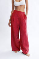 Eliza Faulkner Designs Inc. Yves Pant Red Linen