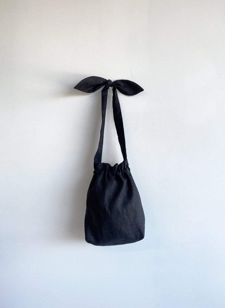 Eliza Faulkner Designs Inc. Black Linen Mini Bunni Bag
