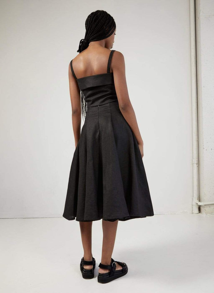 Eliza Faulkner Designs Inc. Black Linen Molly Top