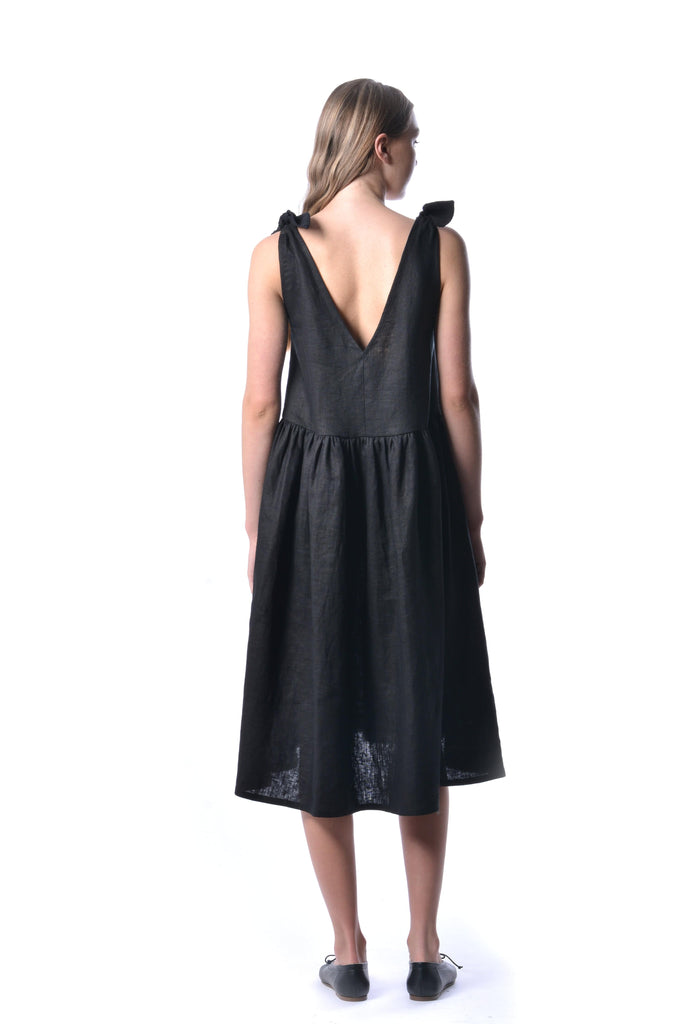Eliza Faulkner Designs Inc. Dress Black Linen Bunni Dress