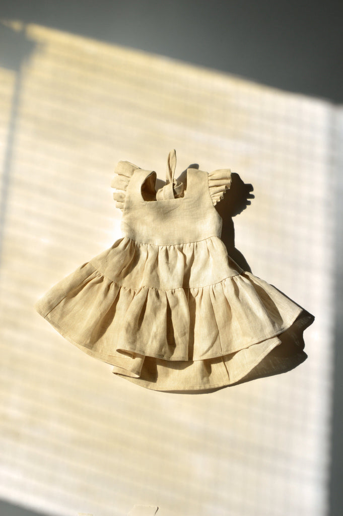 Eliza Faulkner Designs Inc. Dress Raw Linen Baby Angelica Dress