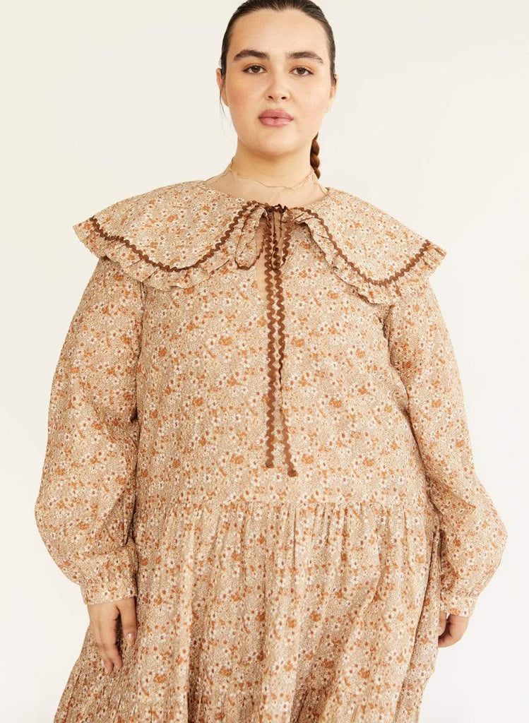 Eliza Faulkner Designs Inc. Dresses Beige Floral Sawyer Dress