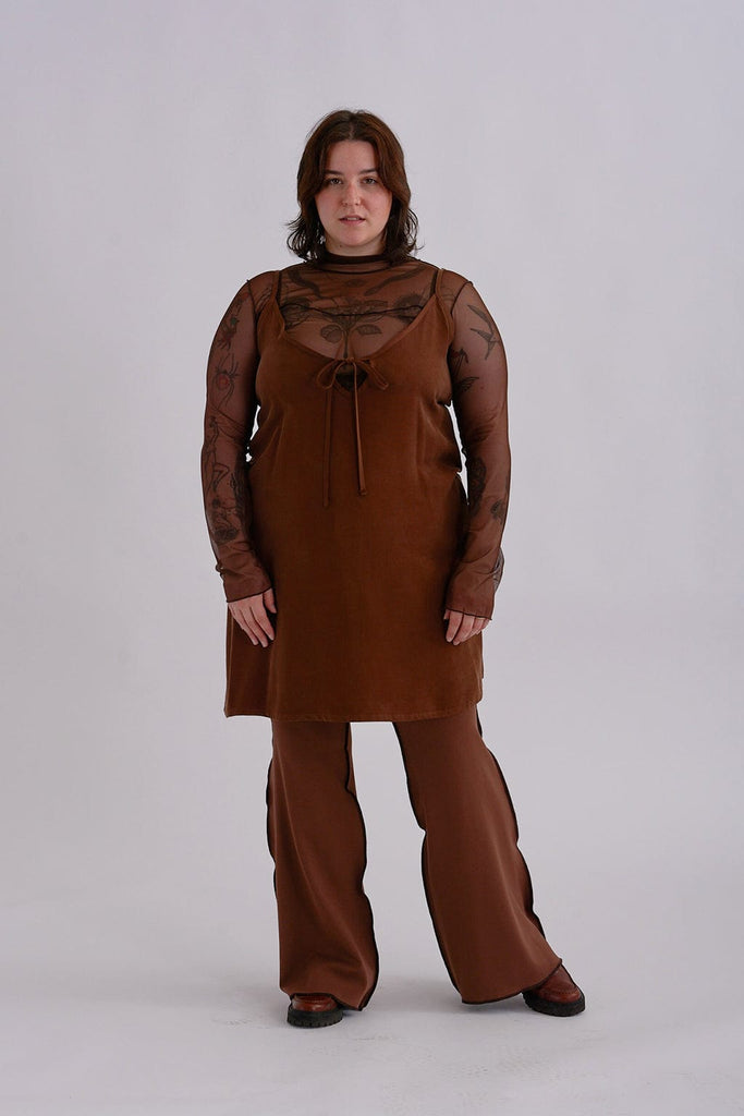 Eliza Faulkner Designs Inc. Dresses Drew Slip Dress Chocolate Brown