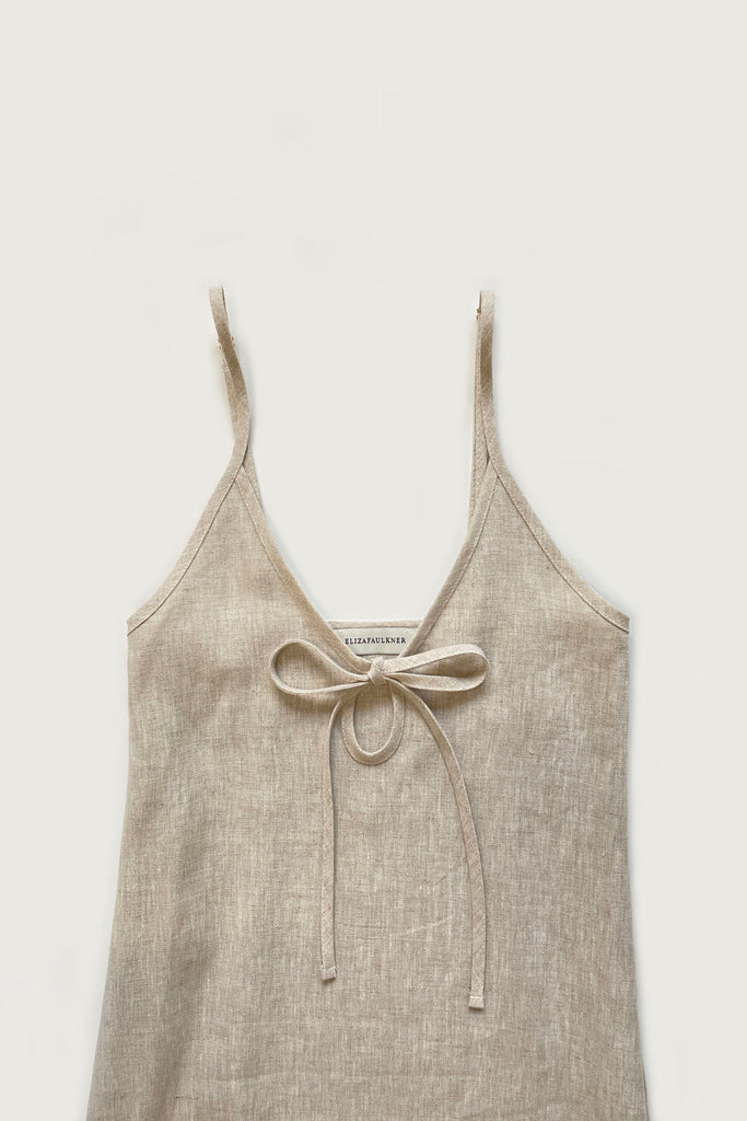 Eliza Faulkner Designs Inc. Dresses Raw Linen Slip Dress