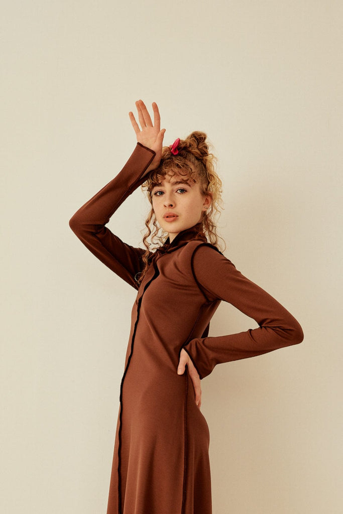 Eliza Faulkner Designs Inc. Dresses Victoria Dress Chocolate Brown