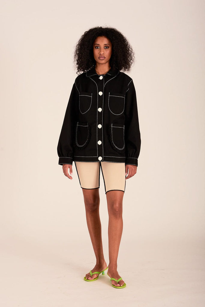 Eliza Faulkner Designs Inc. Jackets Work Jacket Black Twill