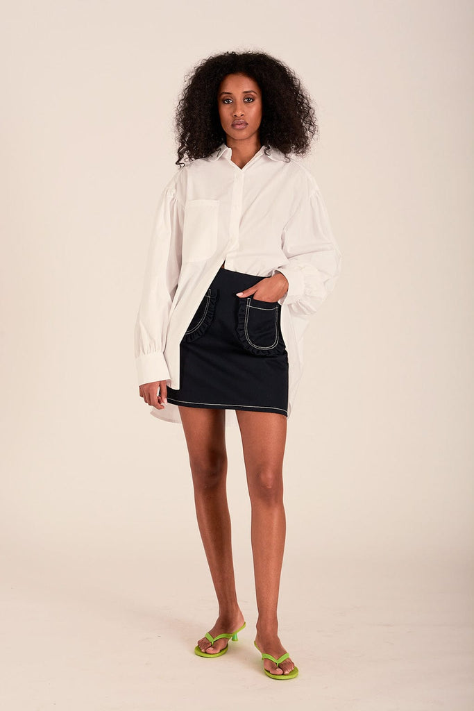 Eliza Faulkner Designs Inc. Mini Skirts Tate Mini Skirt Black Twill