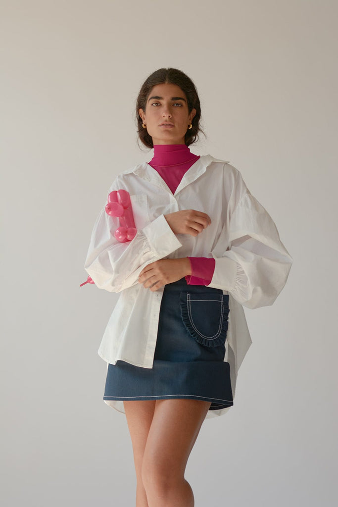 Eliza Faulkner Designs Inc. Mini Skirts Tate Mini Skirt Navy Twill