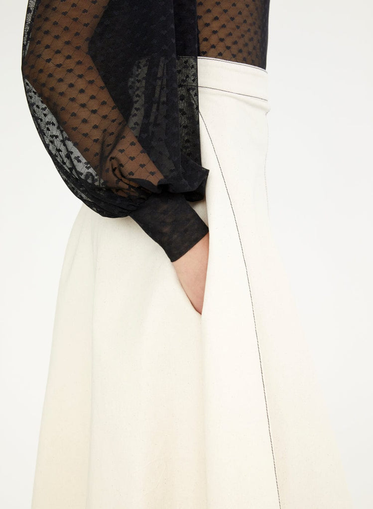 Eliza Faulkner Designs Inc. Skirts Cream Twill Winnie Skirt