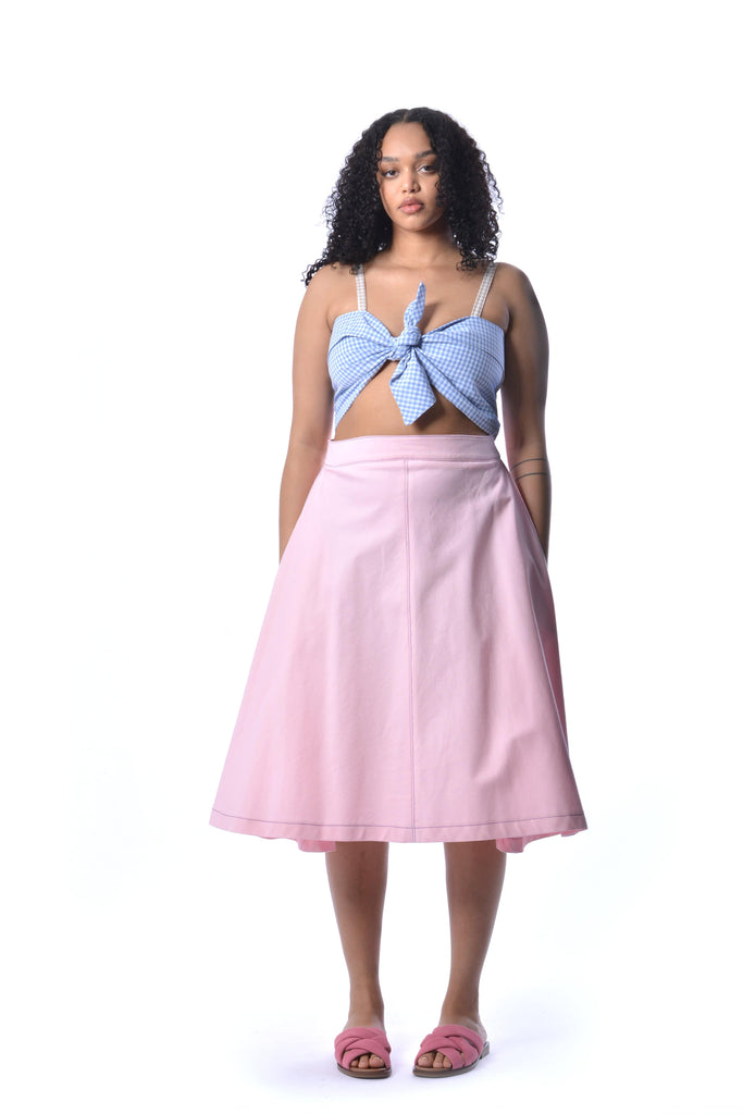 Eliza Faulkner Designs Inc. Skirts Pink Twill Winnie Skirt