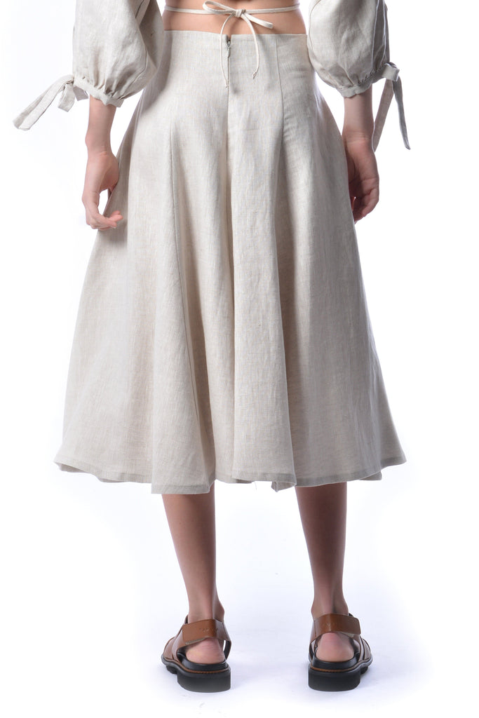 Eliza Faulkner Designs Inc. Skirts Raw Linen Berkley Skirt