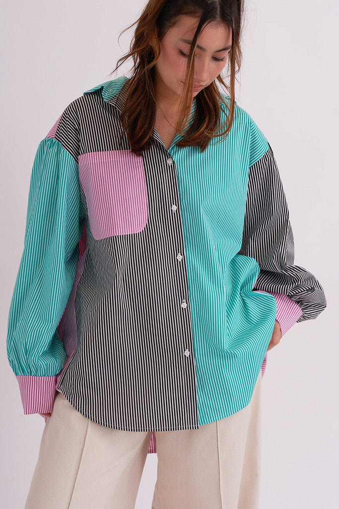Eliza Faulkner Designs Inc. Tops 80s Stripe Venti Shirt