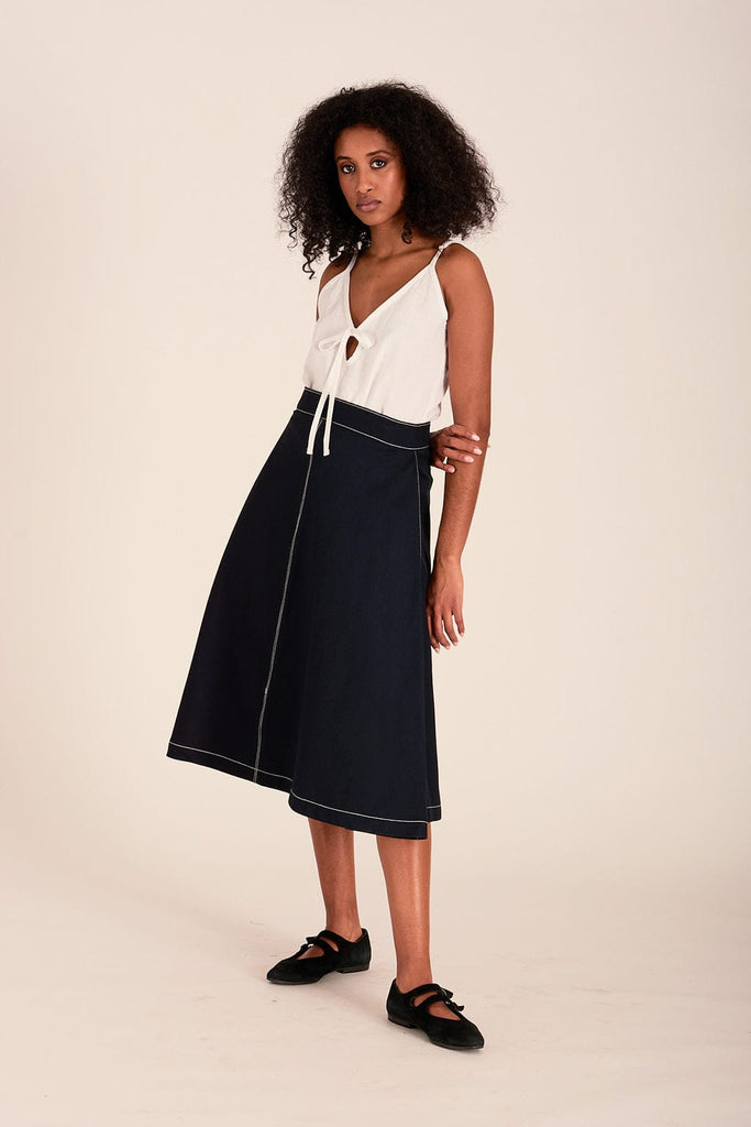 Eliza Faulkner Designs Inc. Tops Cami Slip Tank White Linen